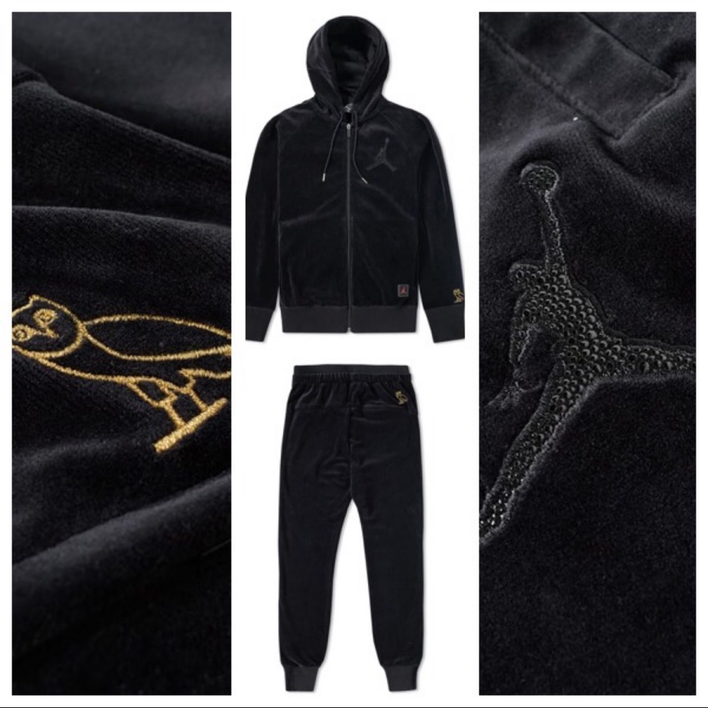 Nike Air Jordan X Ovo 2016 Velour Tracksuit New